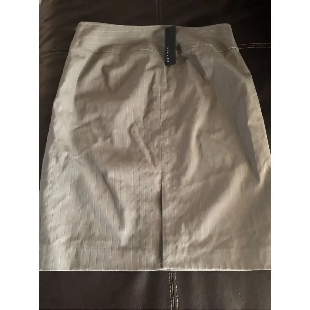 The Limited Pencil Skirt Size 2 Gray Pinstripe Career Stretch